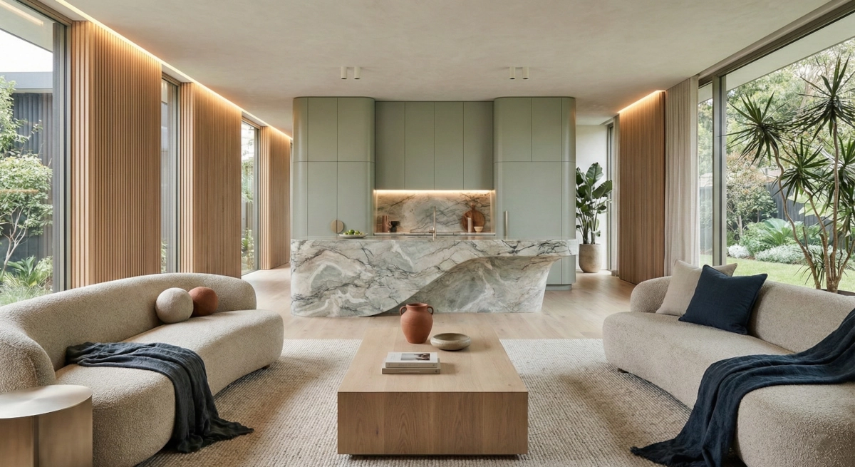 Tendências de Design de Interiores para 2026: O Luxo da Exclusividade e o Bem-Estar Orgânico